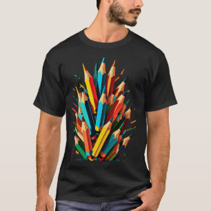 Farbstifte für Lehrer Zurück zum Schulunterricht T-Shirt
