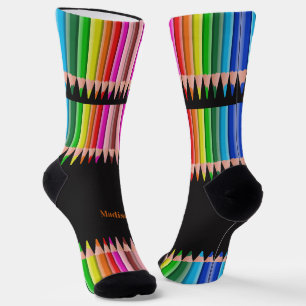 Farbstifte individuelle Name Socken