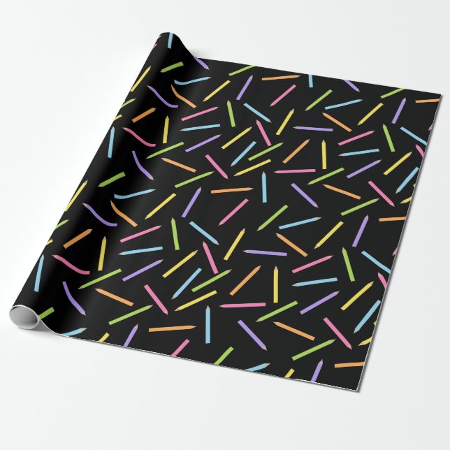Farbstifte Schwarz Geschenkpapier (Ungerollt)