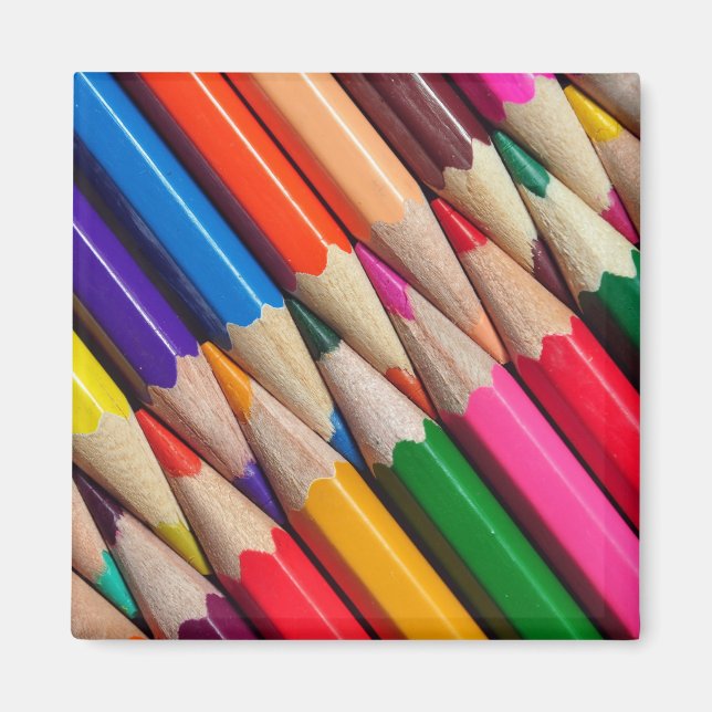 Farbstifte Stifte Hintergrund Textur Magnet (Vorne)