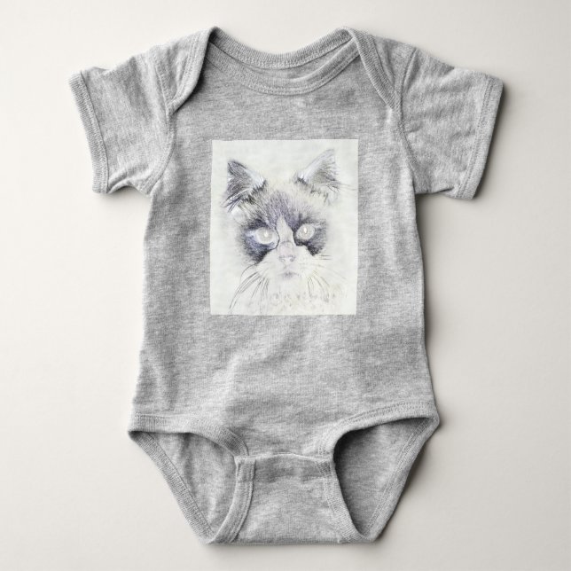 Farbstiftskizze Baby Strampler (Vorderseite)