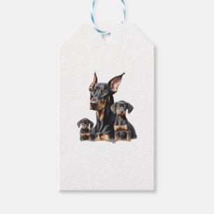 Farbstiftskizze eines Doberman Pinscher. Essen Geschenkanhänger