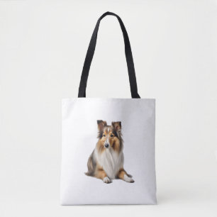 Farbstiftskizze eines Shetland Sheepdog. Essen Tasche