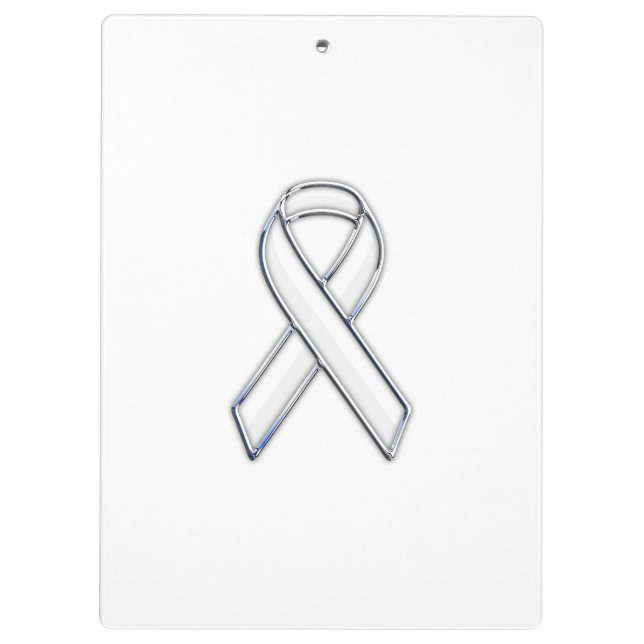 Farbstil Weißes Band-Bewusstsein Klemmbrett (Rückseite)