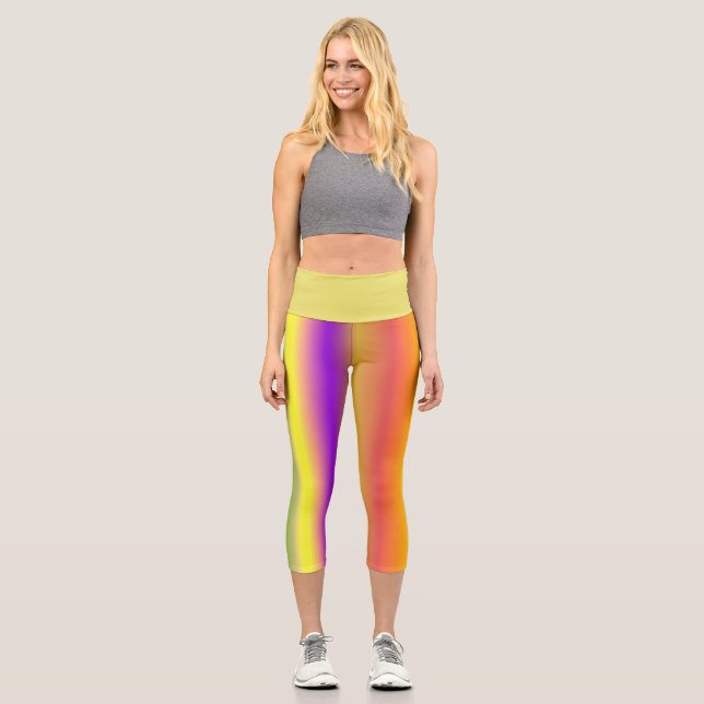 Farbstreifen Capri-Leggings Capri Leggings (Vorderseite)