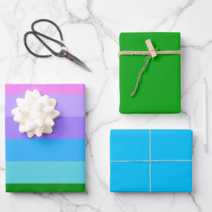 Farbstreifen der Mermaid Geschenkpapier Set