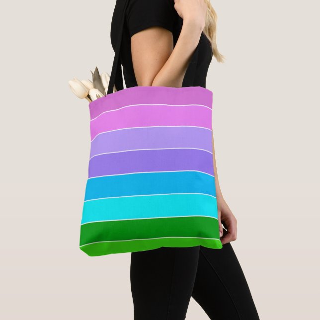 Farbstreifen der Mermaid Tasche (Von Nahem)