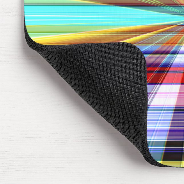 Farbstreifen durch den Panoramaeffekt gekreuzt Mousepad (Ecke)