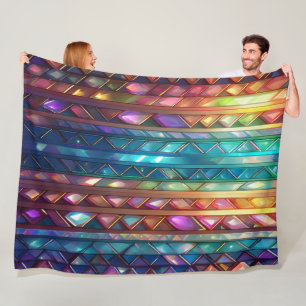 Farbstreifen Fleecedecke