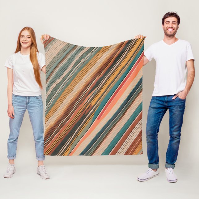 Farbstreifen Fleecedecke (Beispiel)