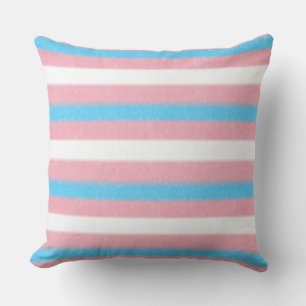 Farbstreifen für den Transgender-Pride-Flag mit we Kissen