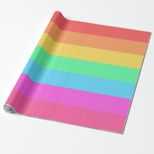 Farbstreifen für Pastell-Regenbogen Geschenkpapier