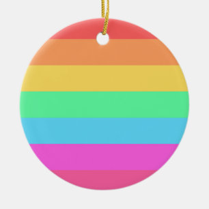 Farbstreifen für Pastell-Regenbogen Keramik Ornament