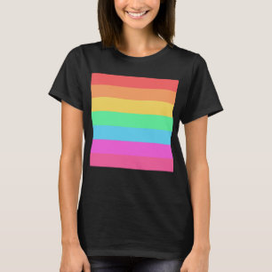 Farbstreifen für Pastell-Regenbogen T-Shirt