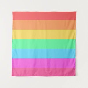 Farbstreifen für Pastell-Regenbogen Wandteppich