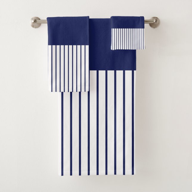Farbstreifen für Pop - Blau und Weiß Badhandtuch Set (Insitu)