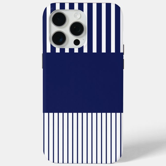Farbstreifen für Pop - Blau und Weiß Case-Mate iPhone Hülle (Rückseite)