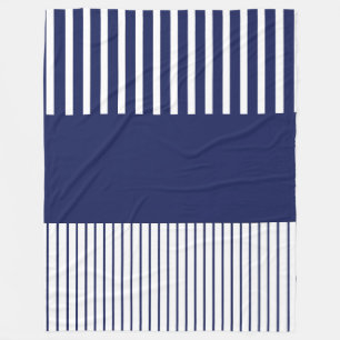Farbstreifen für Pop - Blau und Weiß Fleecedecke