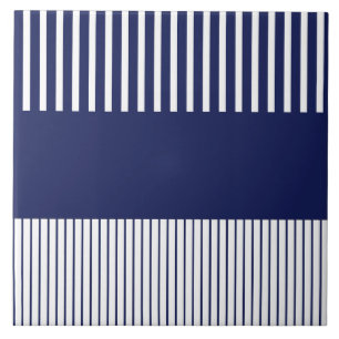 Farbstreifen für Pop - Blau und Weiß Fliese