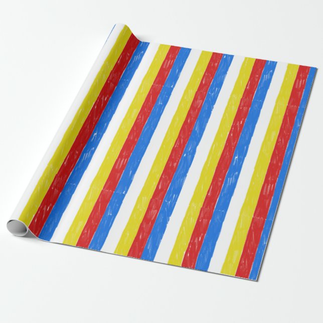 Farbstreifen Geschenkpapier (Ungerollt)