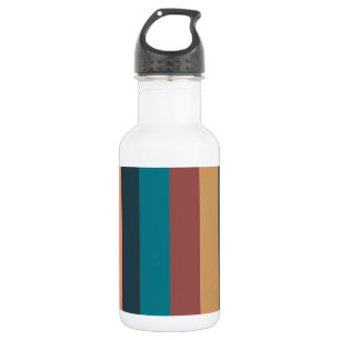Farbstreifen in farbigen Pastellfarben Edelstahlflasche