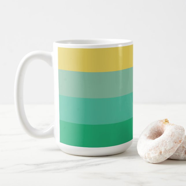 Farbstreifen Kaffeetasse (Mit Donut)