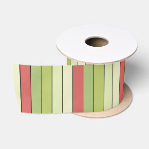 Farbstreifen mit rotem grünem Melon auf Aquarellpa Satinband