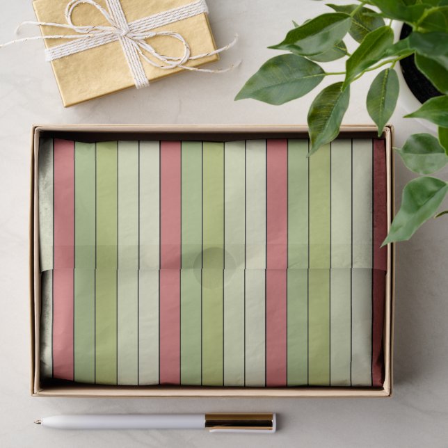 Farbstreifen mit rotem grünem Melon auf Aquarellpa Seidenpapier (Geschenk)