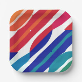 Farbstreifen Pappteller