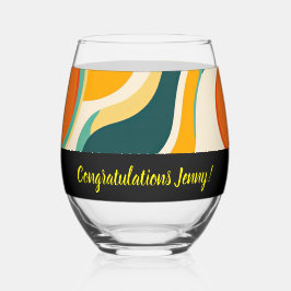 Farbstreifen Weinglas Ohne Stiel