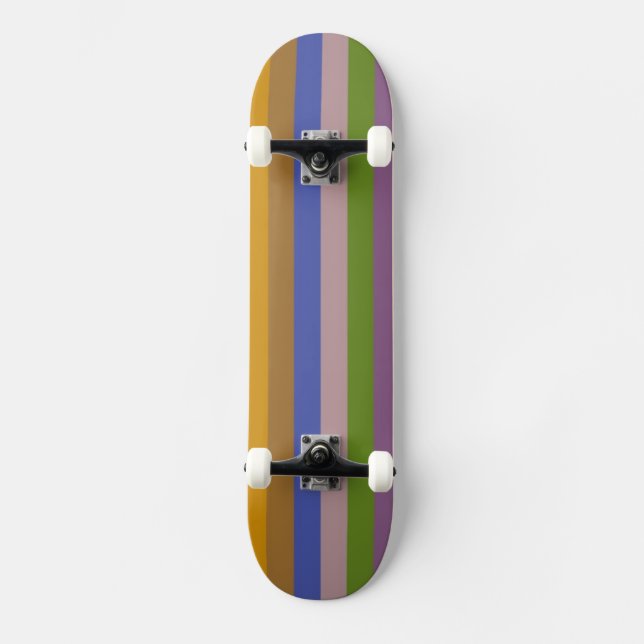 Farbstreifenmuster 7 skateboard (Vorderseite)