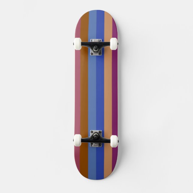 Farbstreifenmuster 8 skateboard (Vorderseite)