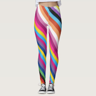 Farbstreifenmuster für das Druckfeld Leggings