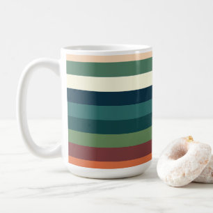 Farbstreifenmuster Kaffeetasse