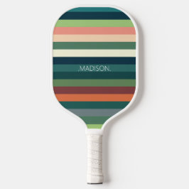 Farbstreifenmuster Personalisiert Pickleball Schläger