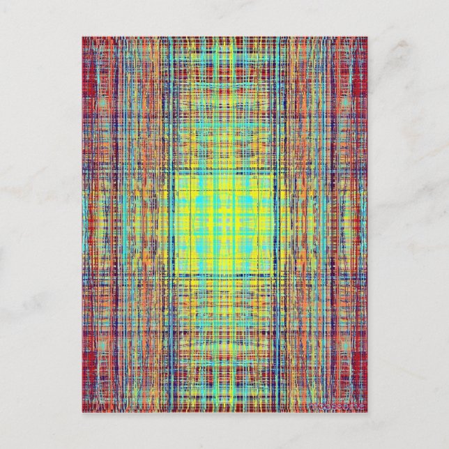Farbstring Cube Postkarte (Vorderseite)
