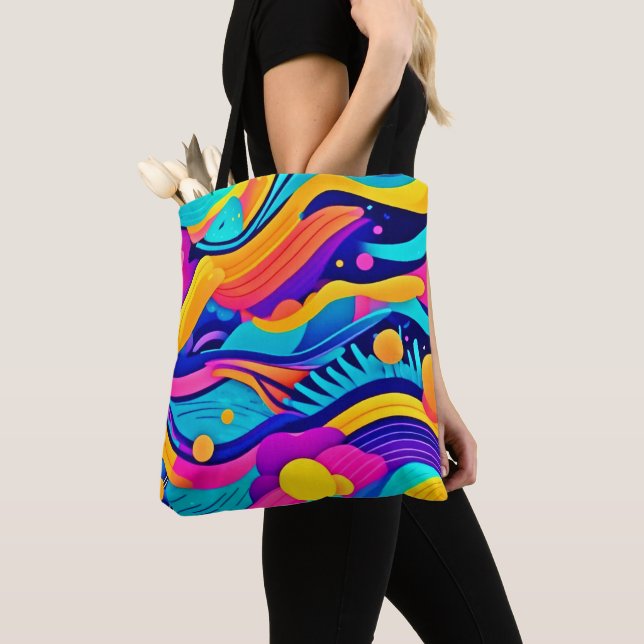 Farbströme: Ein dynamischer Fluss lebendiger Farbe Tasche (Von Nahem)