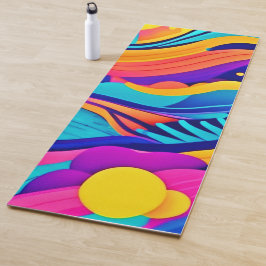 Farbströme: Ein dynamischer Fluss lebendiger Farbe Yogamatte