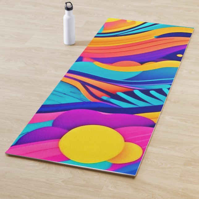 Farbströme: Ein dynamischer Fluss lebendiger Farbe Yogamatte (Beispiel)