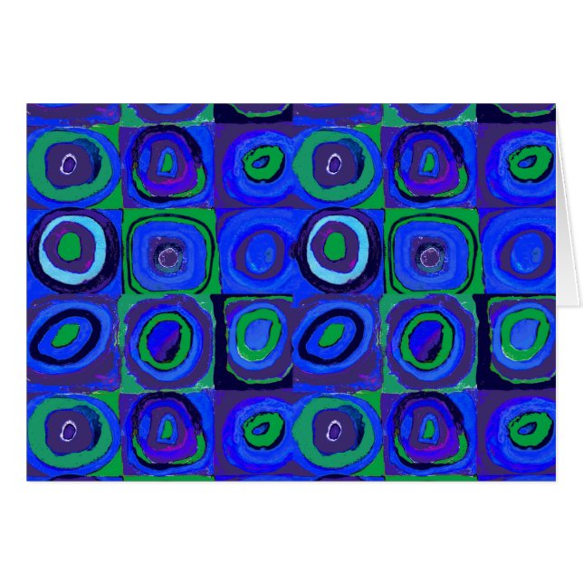 Farbstudie Quadrate Carré Cercles bleus (Devant horizontal)