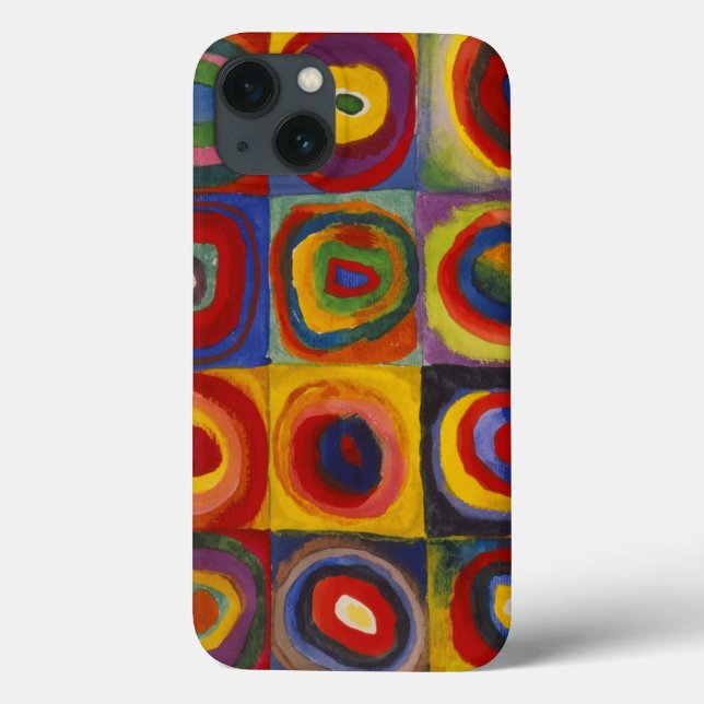 Farbstudie über Quadrat-Kreise von Kandinsky Case-Mate iPhone Hülle (Rückseite)