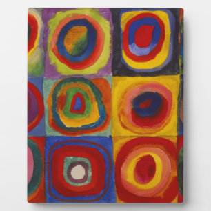 Farbstudie über Quadrat-Kreise von Kandinsky Fotoplatte