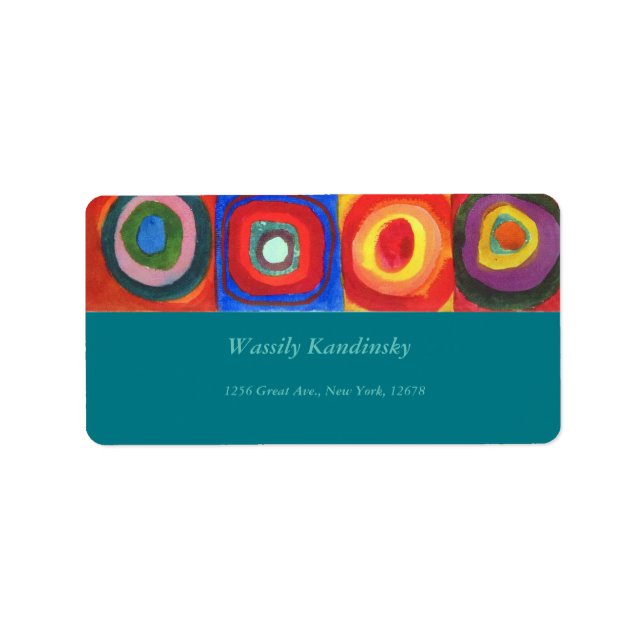 Farbstudie von Wassily Kandinsky Adressaufkleber (Vorne)