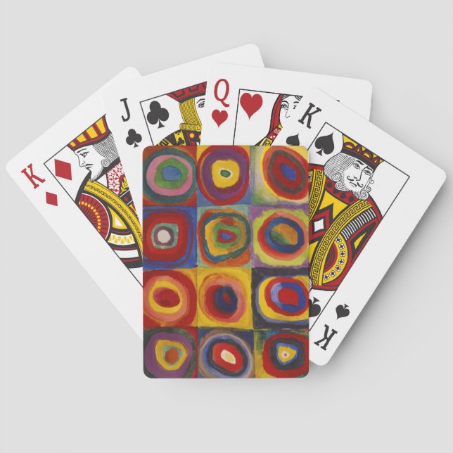 Farbstudie zu den Quadratzunden Spielkarten (Rückseite)