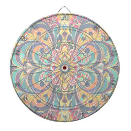 Farbsymphonie Mandala – Kräftige psychedelische Bl Dartscheibe