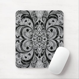 Farbsymphonie Mandala – Kräftige psychedelische Bl Mousepad