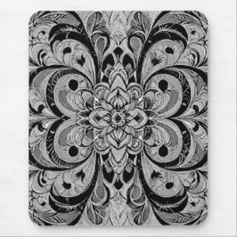 Farbsymphonie Mandala – Kräftige psychedelische Bl Mousepad
