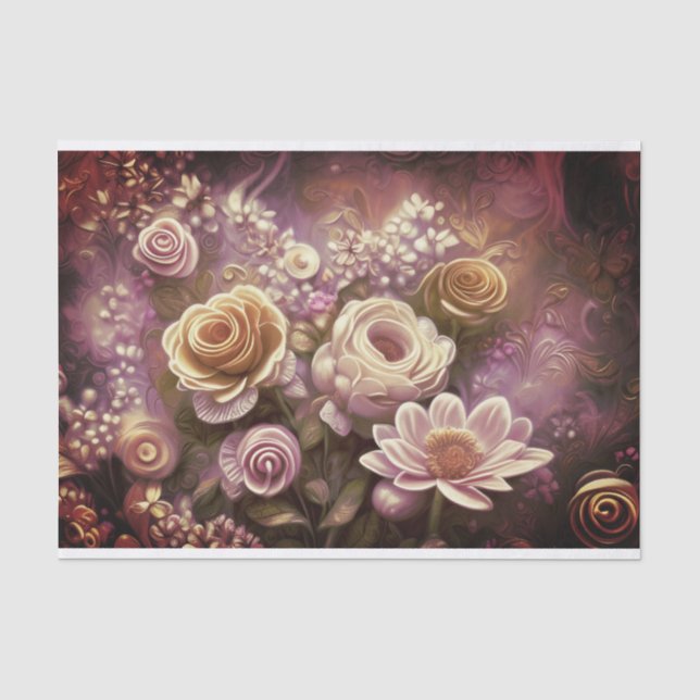 Farbtafel für die kunstvolle Acryl-Blume Seidenpapier (Vorderseite)