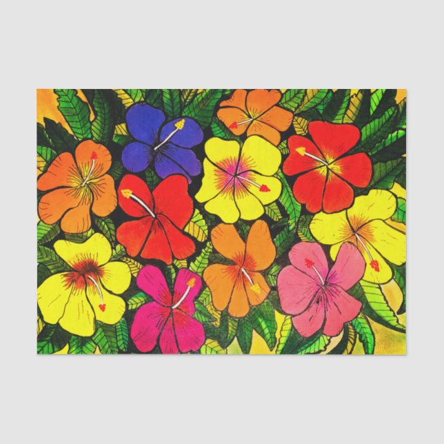 Farbtafel für Hibisken Seidenpapier (Vorderseite)