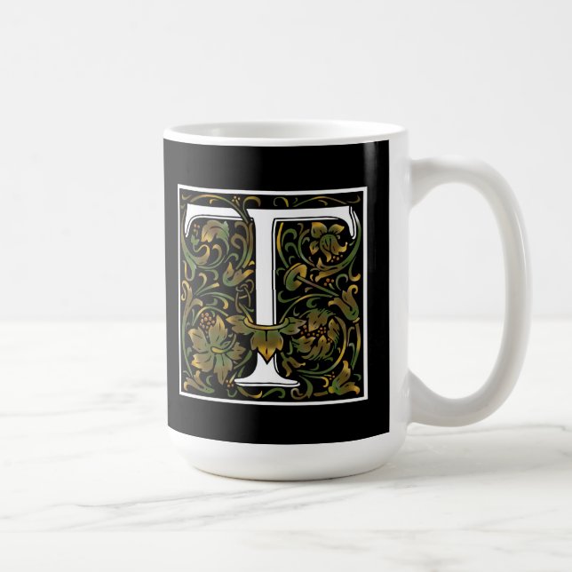 FarbTasse des Monogramm-T Kaffeetasse (Rechts)